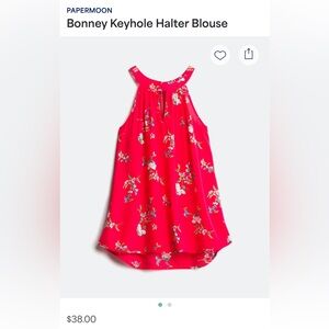 Papermoon Bonney Keyhole Halter Blouse